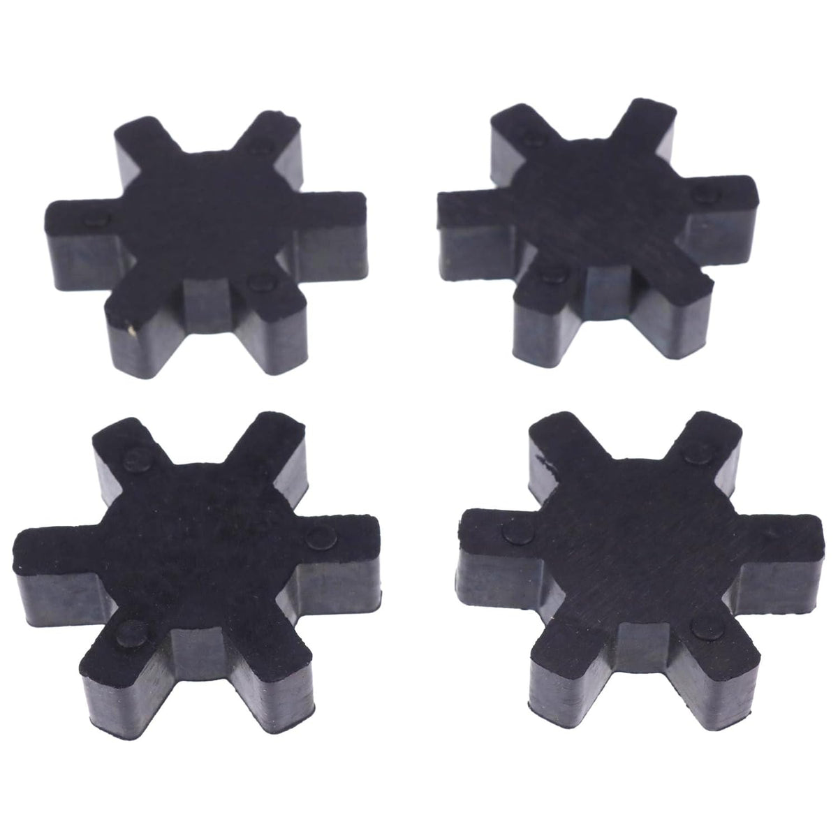 4X Black Flexible Solid Type NBR Rubber Spider Center Inserts Compatible with L075 Lovejoy Martin L Jaw Coupling