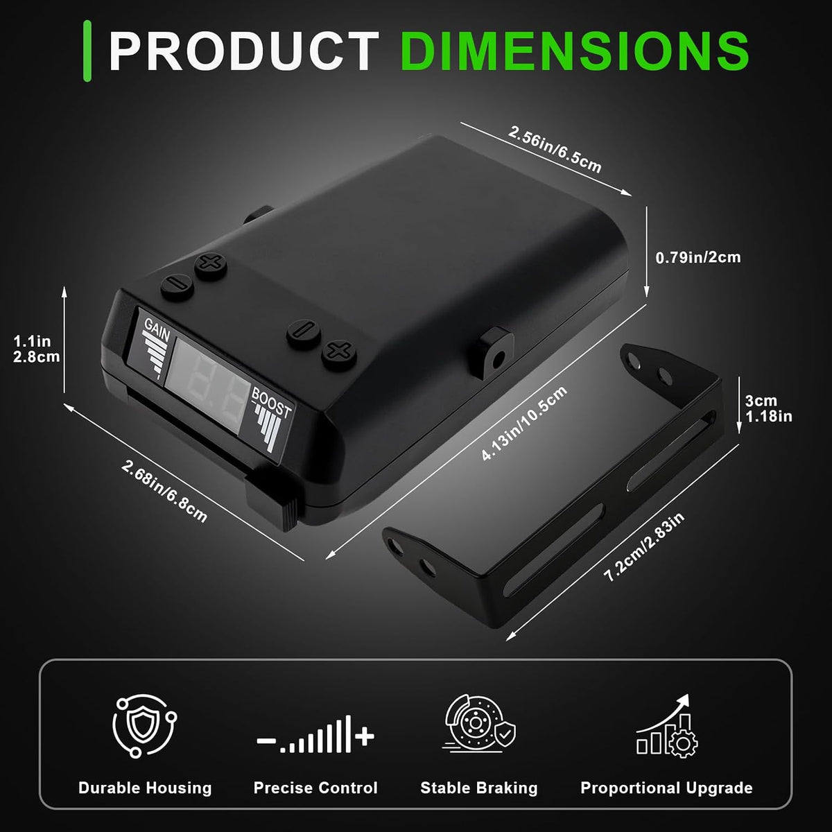 8508211 Proportional Trailer Brake Controller for 1-4 Axle Trailers 2/4/6/8 Brakes, Replaces Brake-EVN 8508220