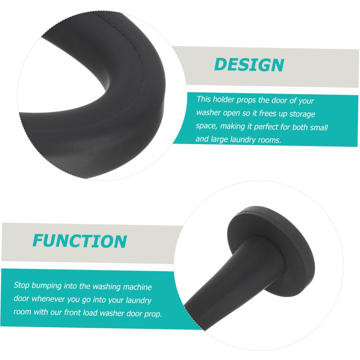 Magnetic Washer Door Prop, Flexible Silicone Support for Front Loaders