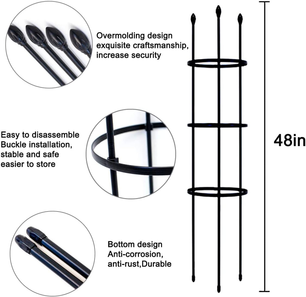 Garden Trellis,2 Pack Plant Trellis,2 in 1 Tomato Cages and Supports for Vines Crop,Plant Stake for Climbing Plants