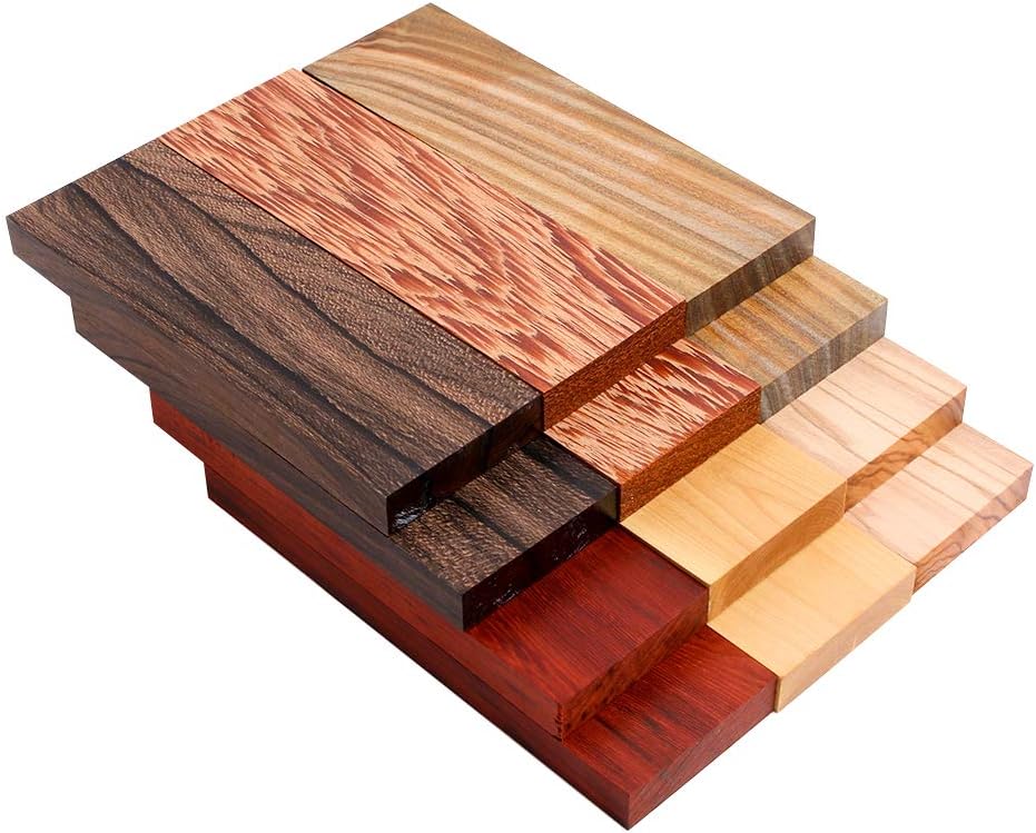 Bookmatched Iron Wood Knife Handle Scales – 1 Pair – Stabilized Exotic Hardwood Knife Handle Material for Knife