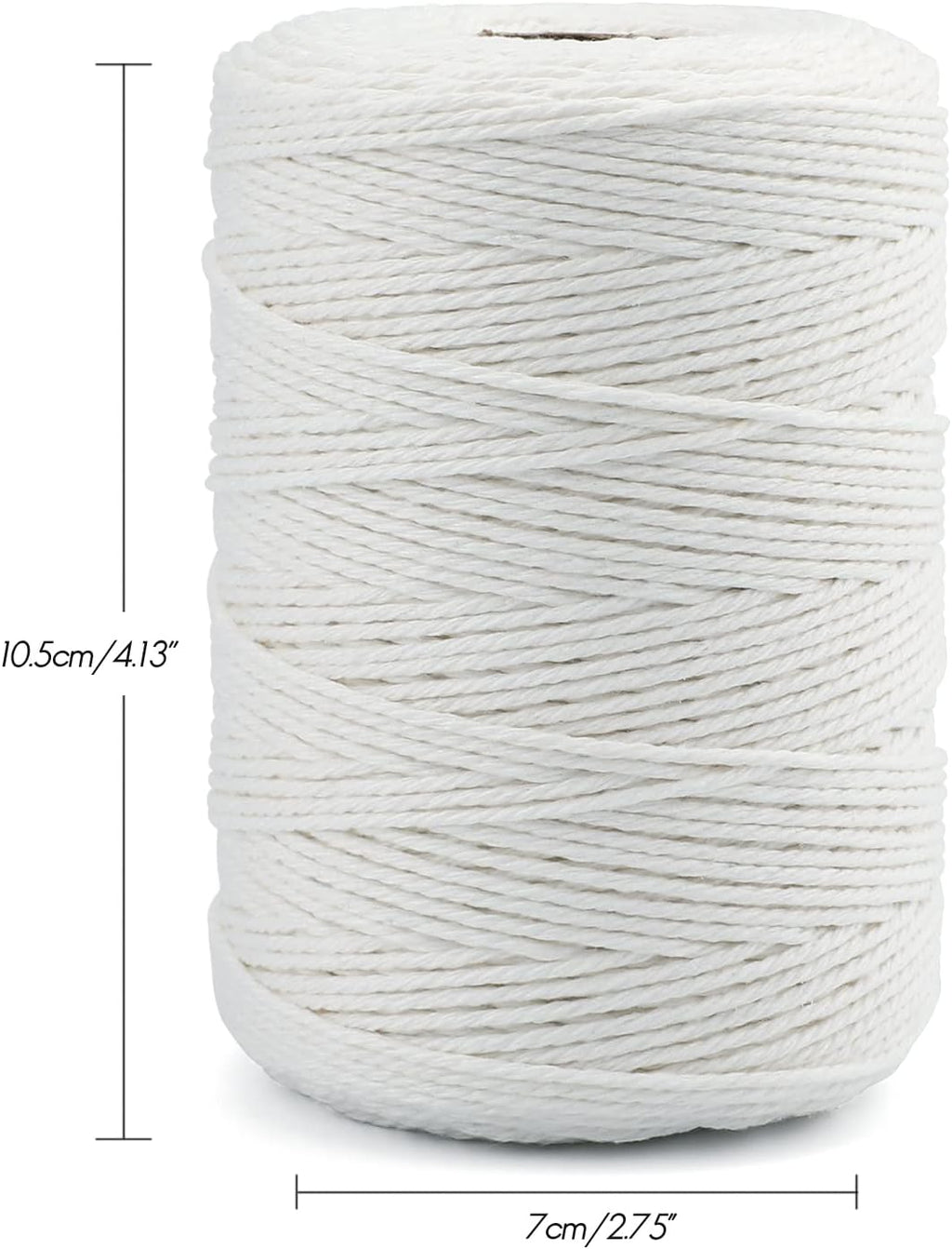 White Cotton String 2mm, 656 Feet 12Ply Natural Cotton Bakers Twine