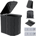 XL Portable Folding Camping Toilet For Adults & Kids, Lightweight | XL Portable Folding Toilet with Lid,Travel