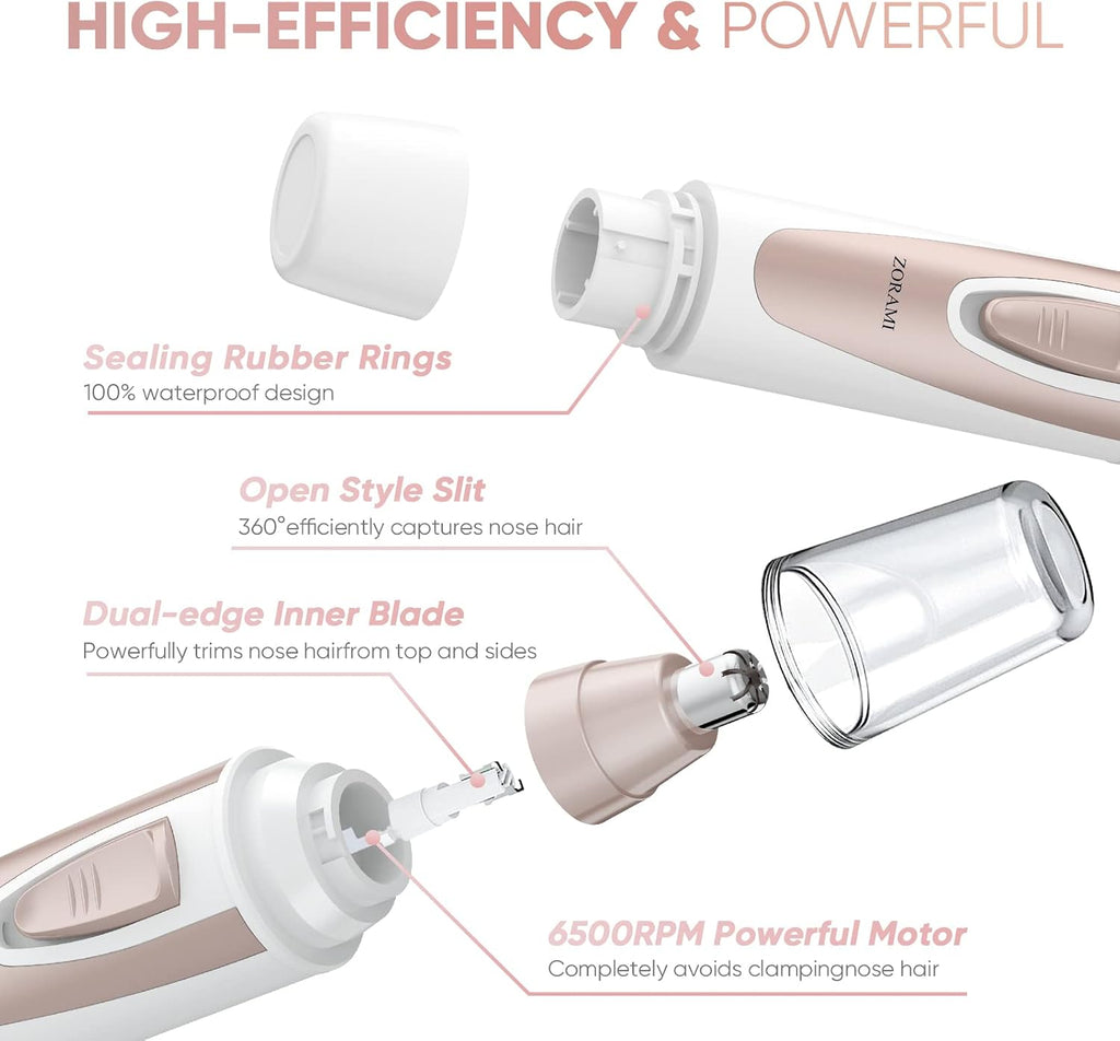 Ear and Nose Hair Trimmer Clipper - 2026 Professional Painless Eyebrow & Facial Hair Trimmer for Men Women