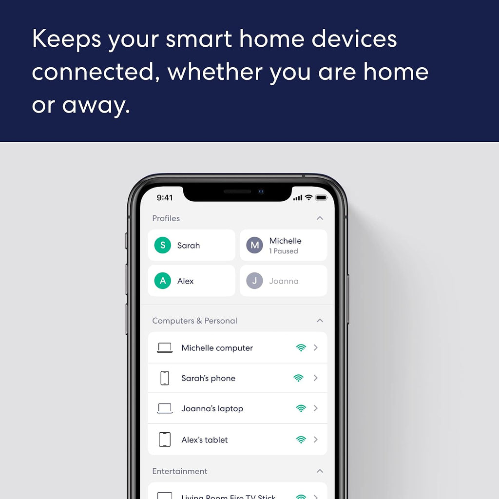 Like-New Amazon eero 6+ mesh wifi router - Supports internet plans up to a Gigabit, Coverage up to 1,500 sq. ft.