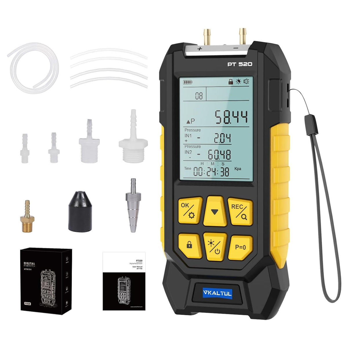 Dual-Port HVAC Manometer, Digital Manometer