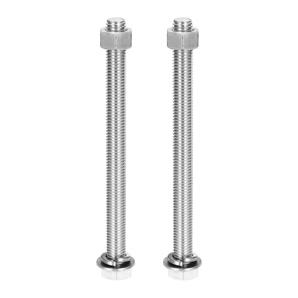 M12 x 140mm 304 Stainless Steel Bolts and Nuts Assortment Kit 2 Sets