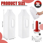 2 Sets Calf Feeding Bottle with Nipples, 3 Quart