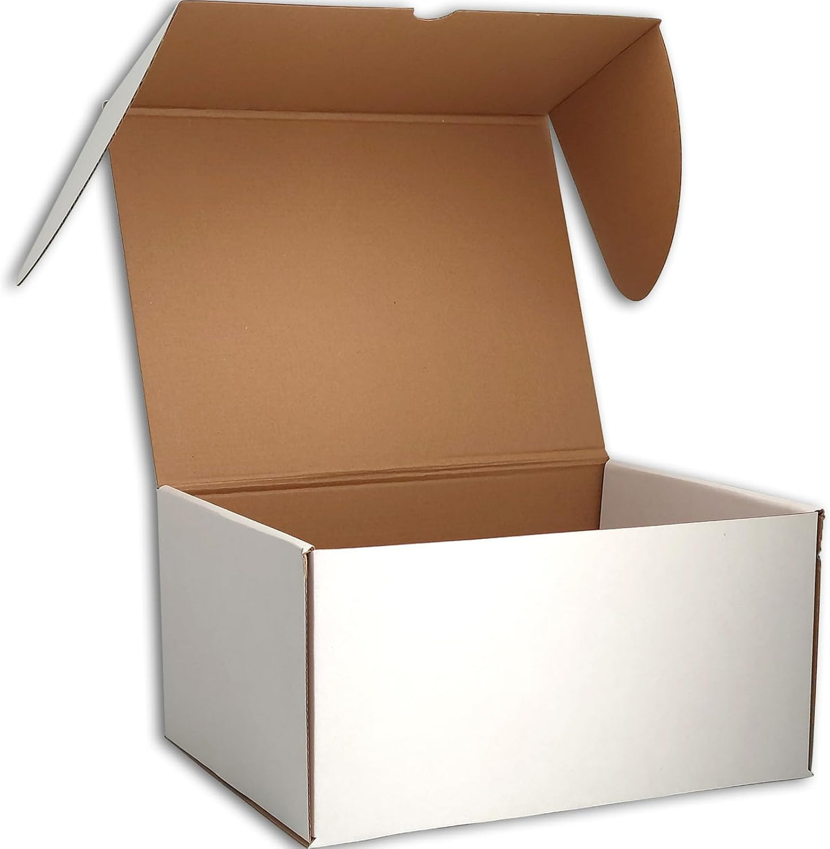 12x8x6 Shipping Boxes White Mailer Corrugated Cardboard Box Set of 15