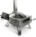 Pizza Oven - Dual Fuel Wood & Propane Portable Outdoor Pizza Oven with 16” Rotating Stone - 90 Second Cook at