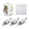 Tattoo Cartridge Needles #10 Bugpin 7 Curved/Round Magnum M-Taper 50PCS with Membrane Professional Disposable