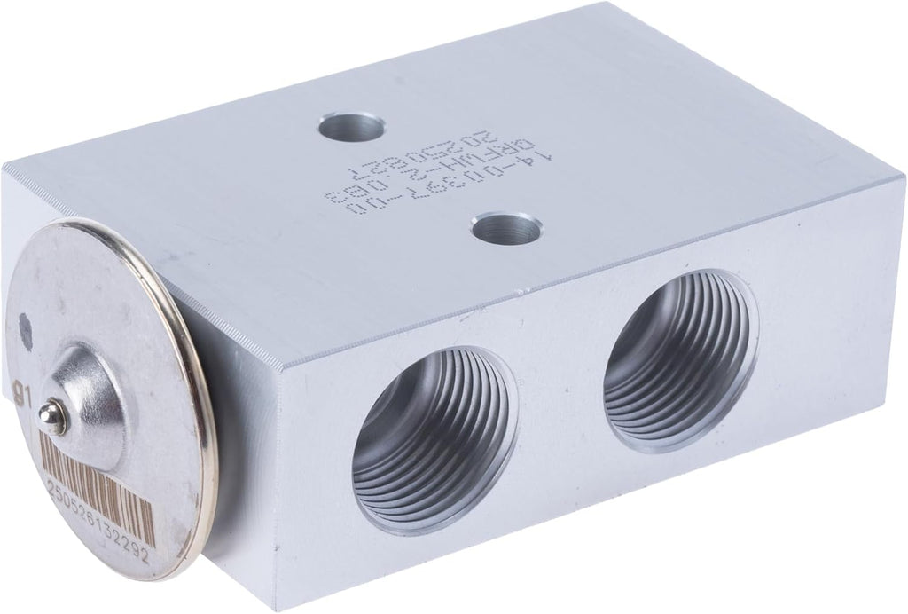 14-00397-00 A/C Expansion Valve (2-Ton) | Replaces Carrier 14-00301-03 & MEI 1601 | Compatible with Freightliner & Parker Systems | Block Type TXV