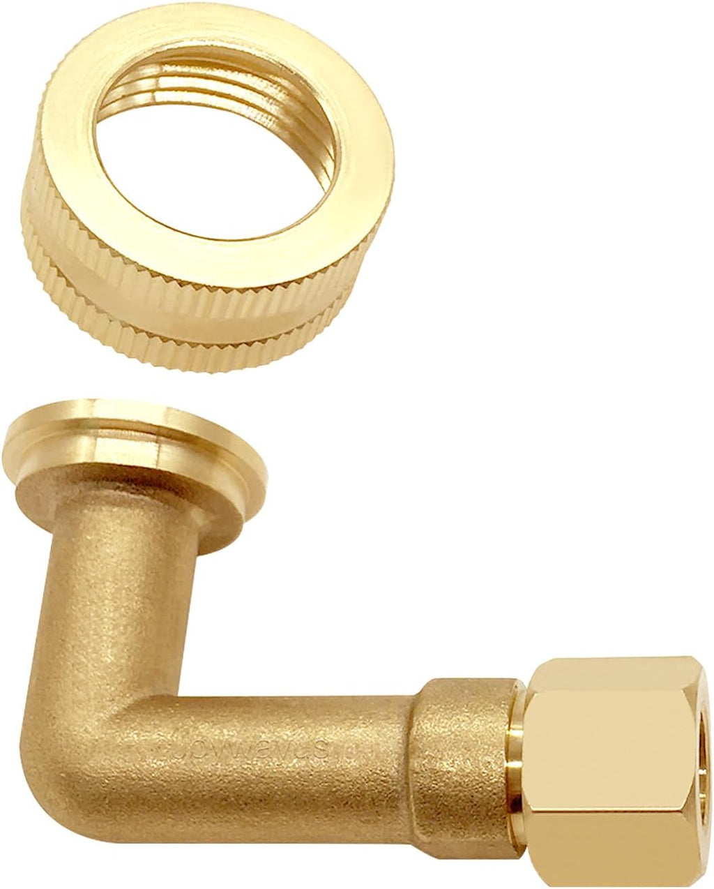 Joywayus Brass 3/8" Comp x 3/4" GHT Dishwasher Swivel Elbow Connector