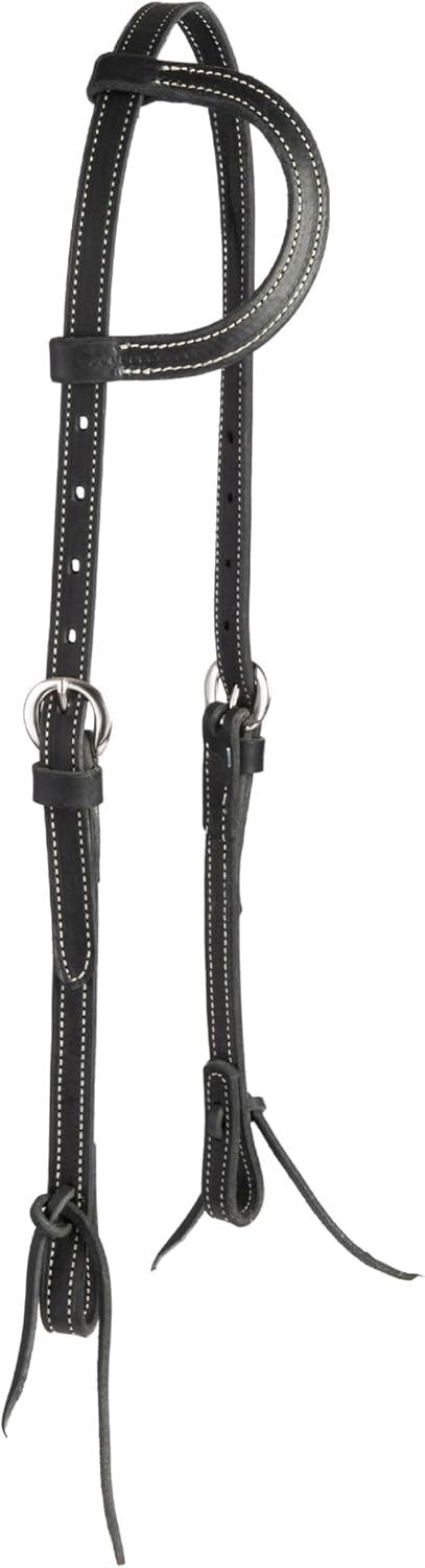 Weaver Leather Black Latigo Leather Headstall