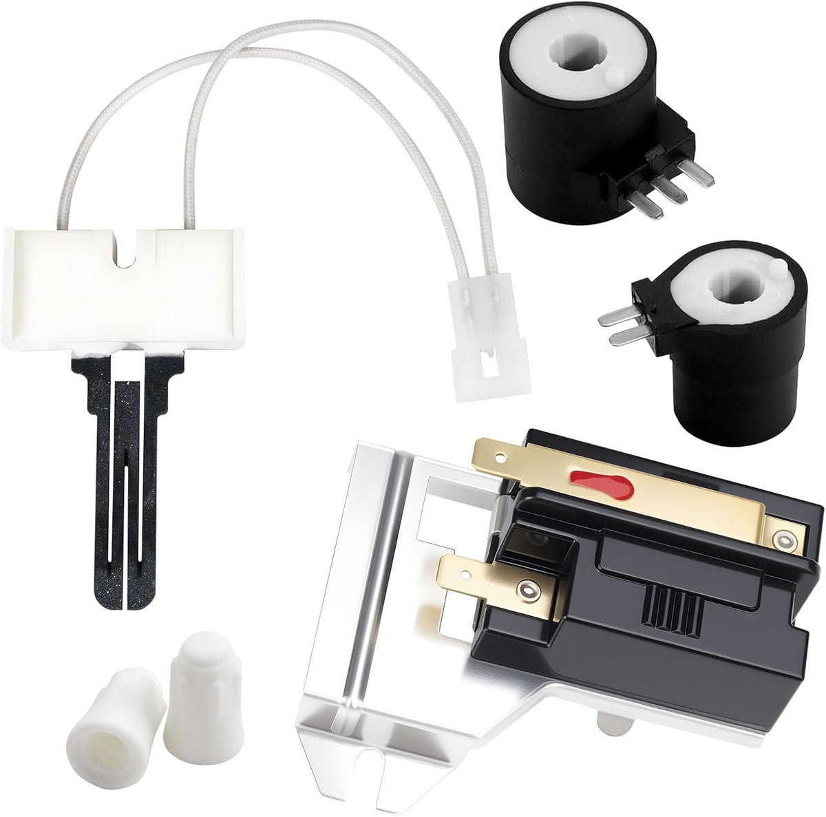 2026 Upgraded Gas Dryer Repair Kit – 279311 Igniter 279834 Gas Valve Coil Set 338906 Flame Sensor – Compatible with Whirlpool, Maytag, Kenmore Gas Dryers
