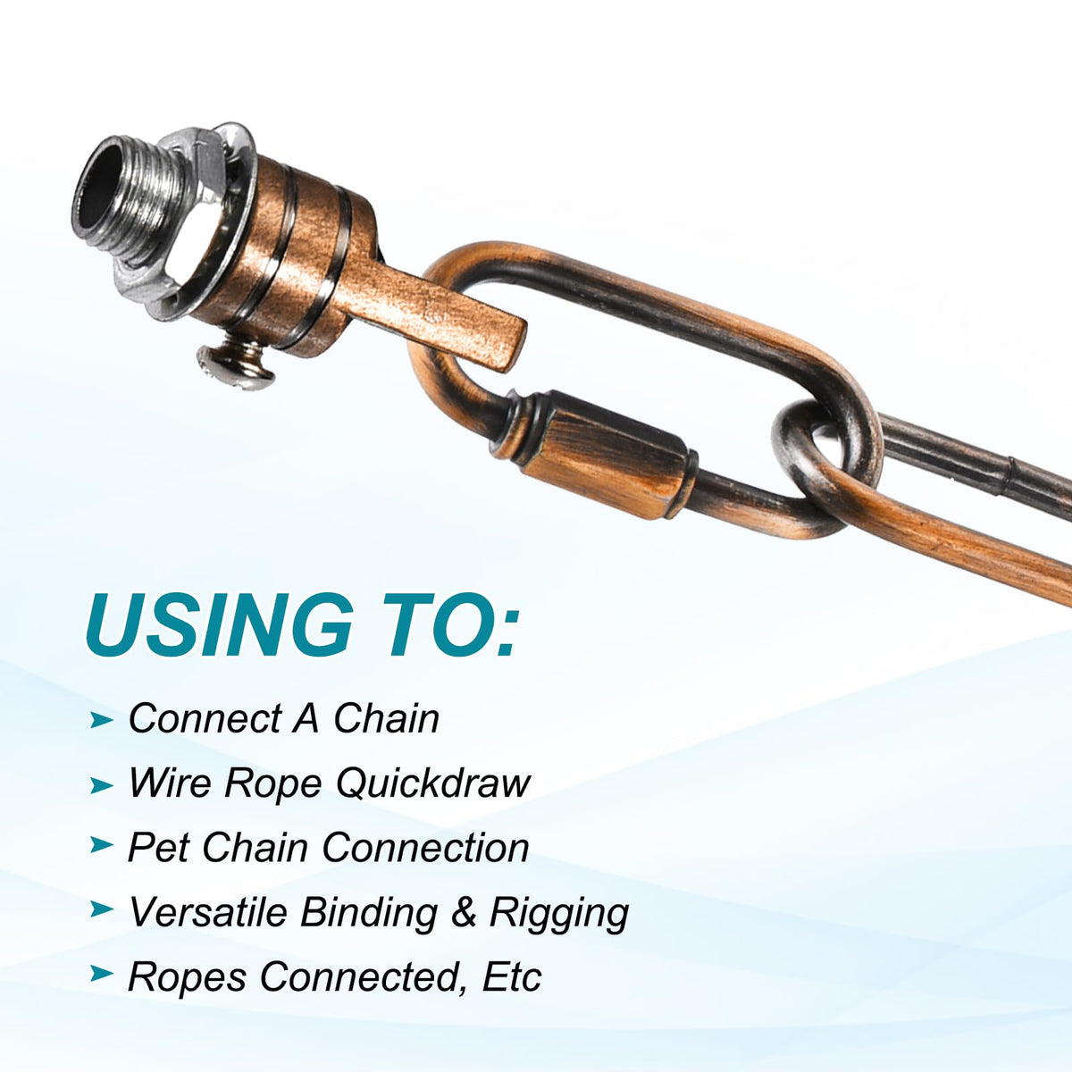 MECCANIXITY Chain Connectors 4mm Thick Red Bronze 3Pack
