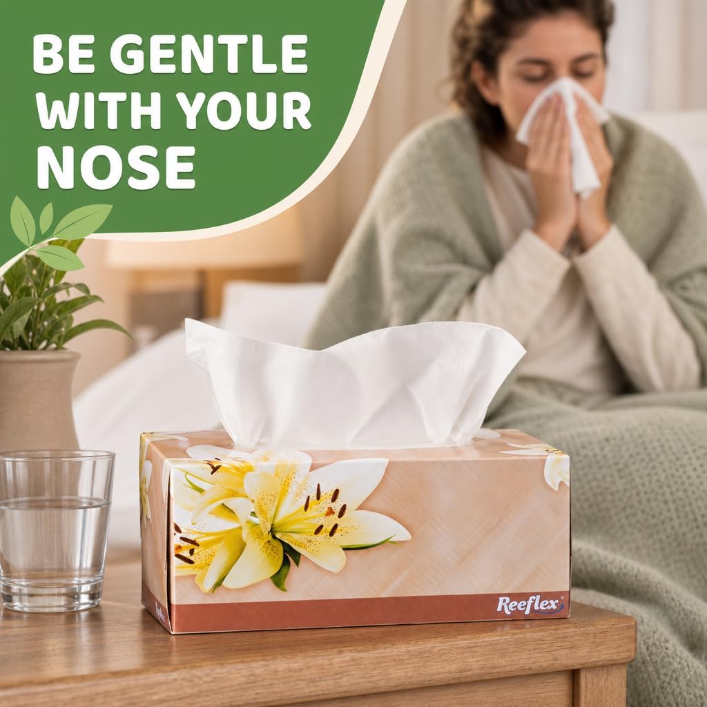 Facial Tissues, 2-Ply Soft Facial Tissue - 4 Boxes