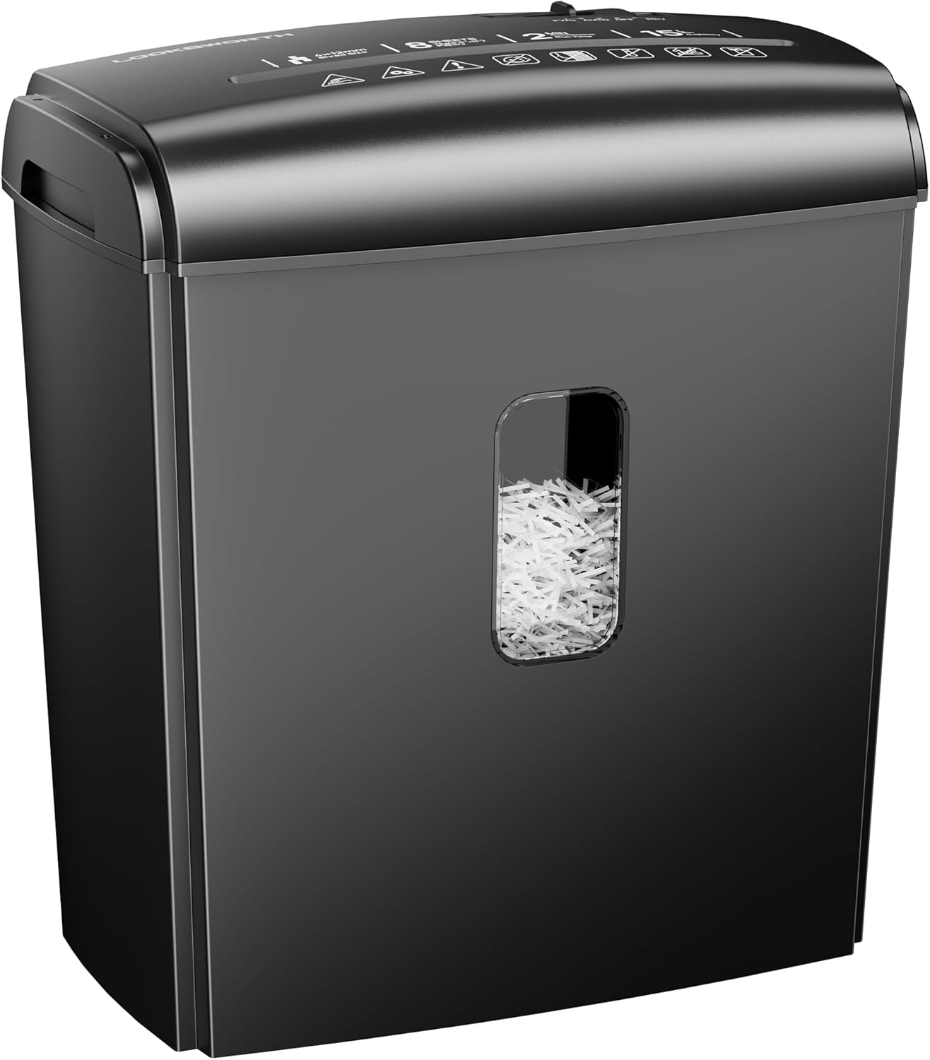 8-Sheet Micro Cut Paper Shredder P-4 High Security for Home Office Use with Handle, Shreds Credit Card/Staple 4