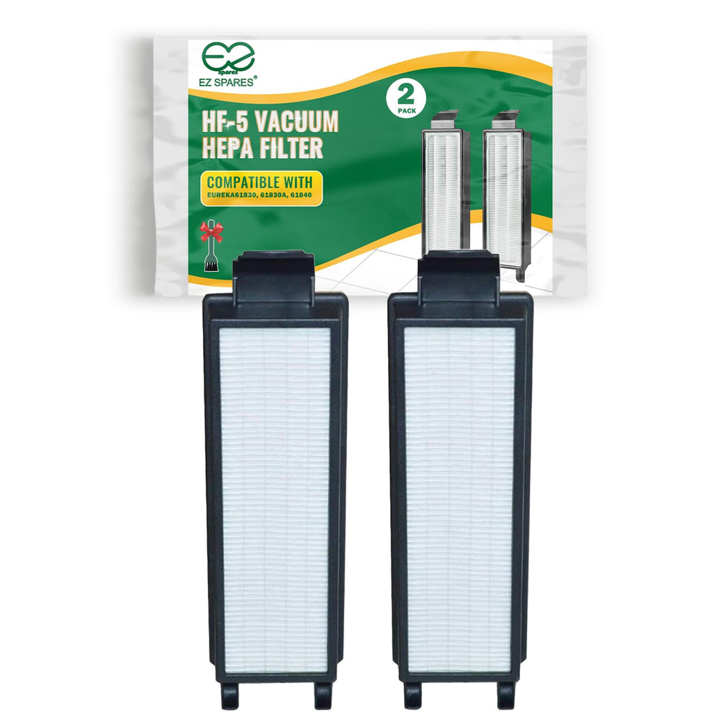 EZ SPARES Eureka HF5 HF-5 HEPA Filter, 61830 61830A 61840, 2 Pack