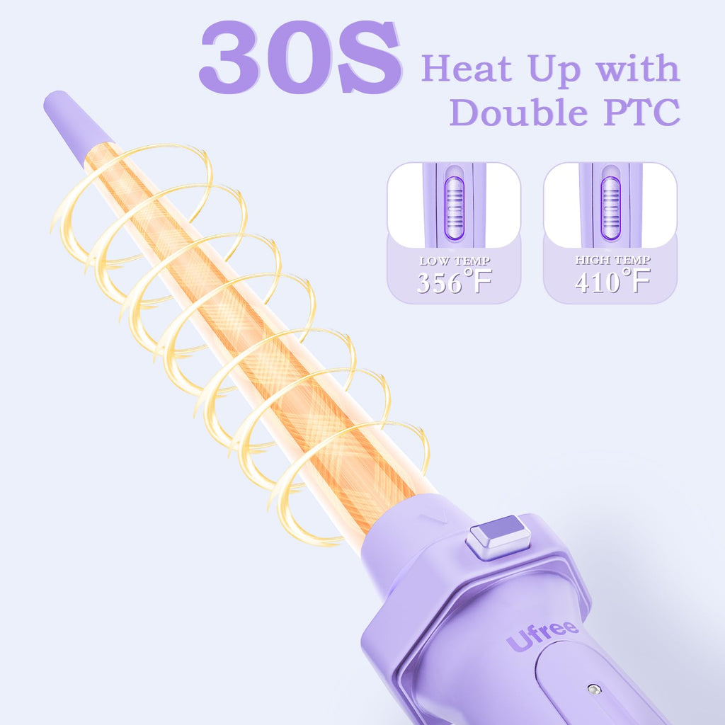 5 in 1 Curling Wand Set with Flat Iron, 0.35"-1.25" Ceramic Barrels
