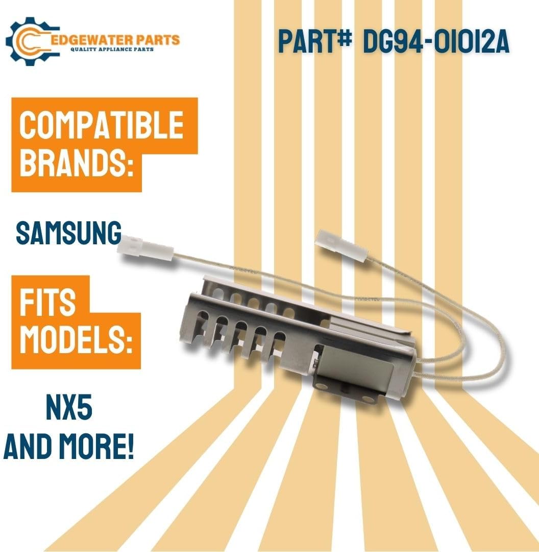 Edgewater Parts DG94-01012A Oven Igniter Replacement Compatible With Samsung Ovens