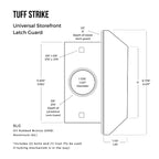 Steel Latch Guard Plate for Out-Swinging Doors | Commercial Door Security | Universal Latch Guard | TUFF STRIKE |
