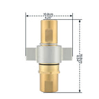 MEASUREMAN 1” NPT Wet-Line Wing Nut Hydraulic Quick Disconnect Coupler/Coupling Set
