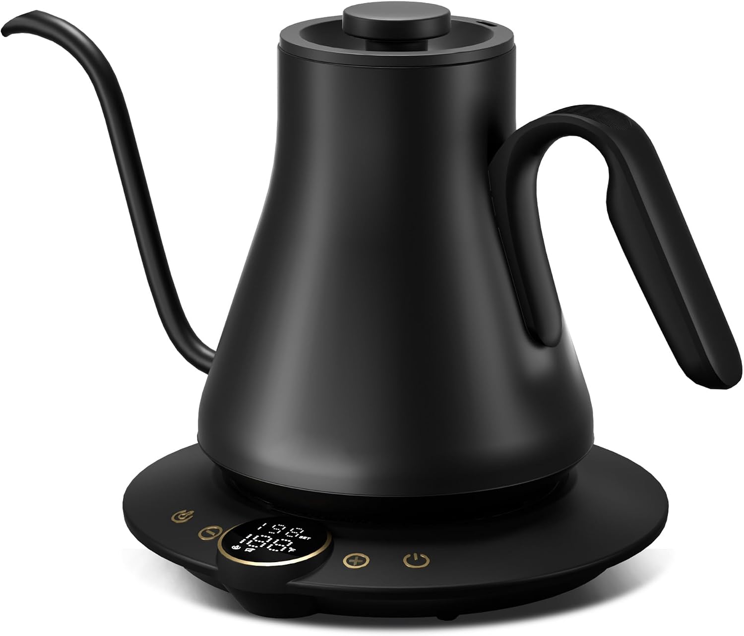 Gooseneck Electric Kettle with ±1℉ Temperature Control 0.9 Liter | 1500W Quick Heating, Stainless Steel Inner, Pour
