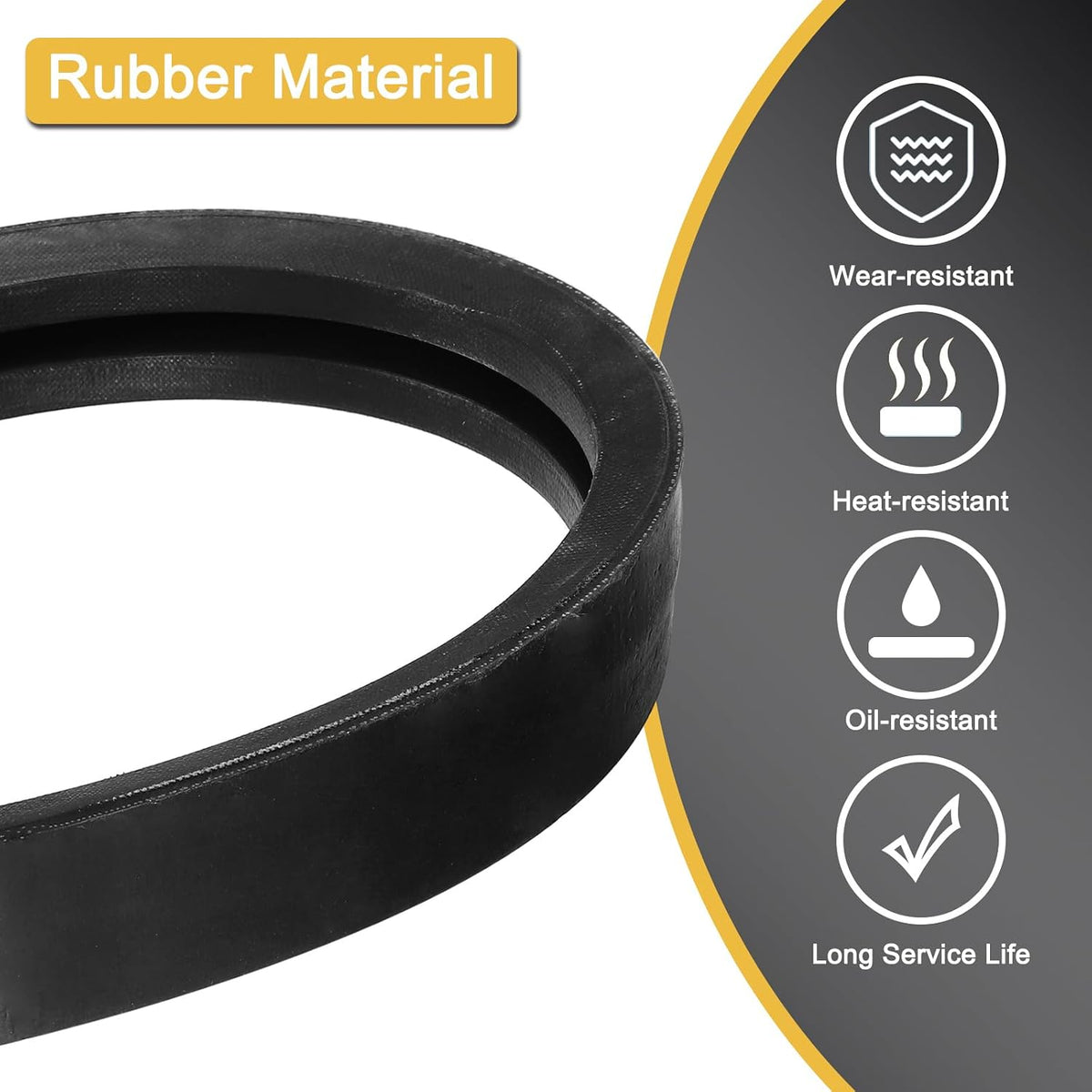 uxcell 2/B46 Classic Wrapped 2 Banded 49" Outer Circ B Profile V-Belt