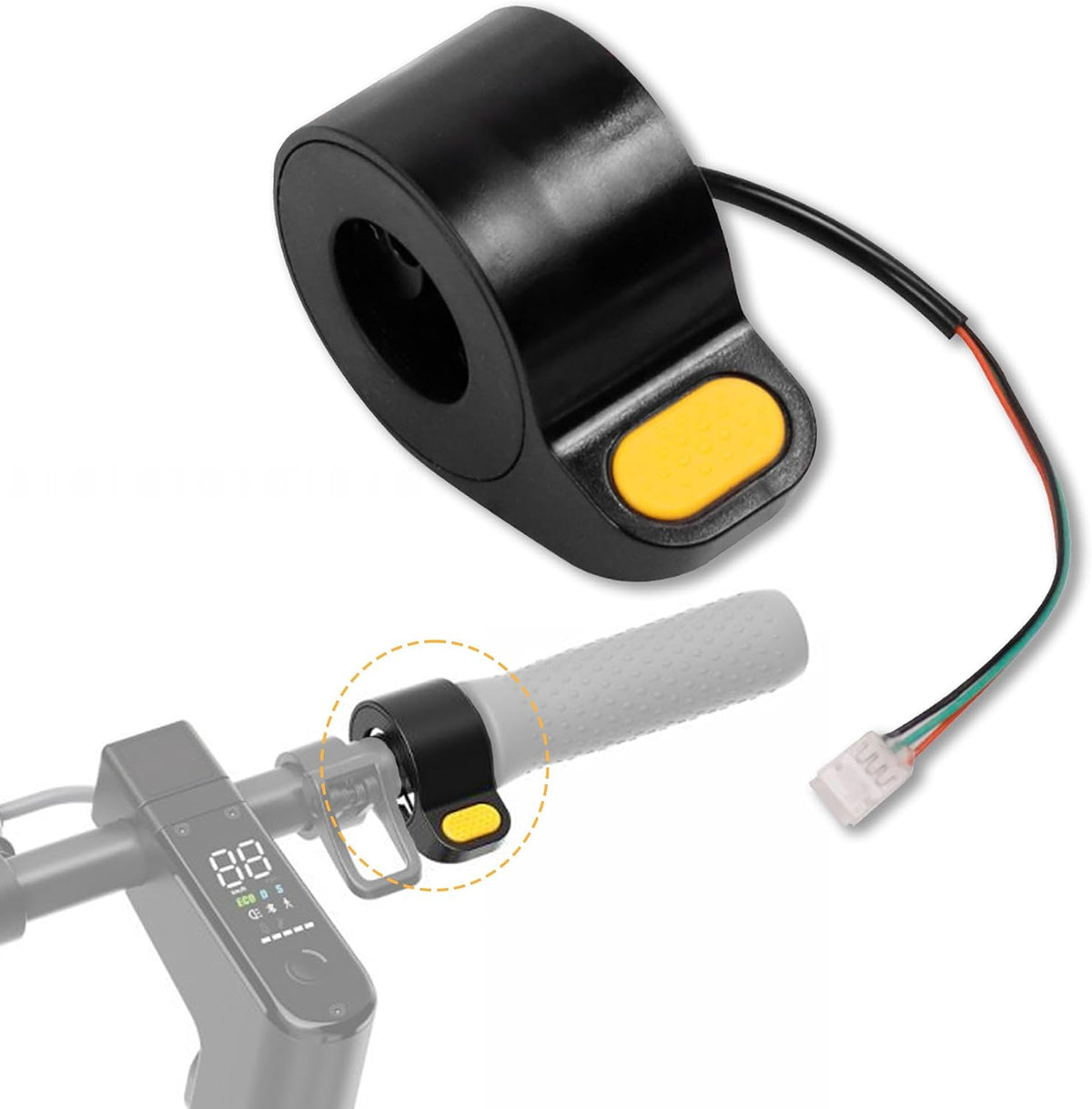 Replacement Throttle Accelerator ONLY Compatible for Segway Ninebot Max G30LP Electric Scooter, Thumbs Throttle Speed Controller Accessories Parts, Sensitive Control, Waterproof