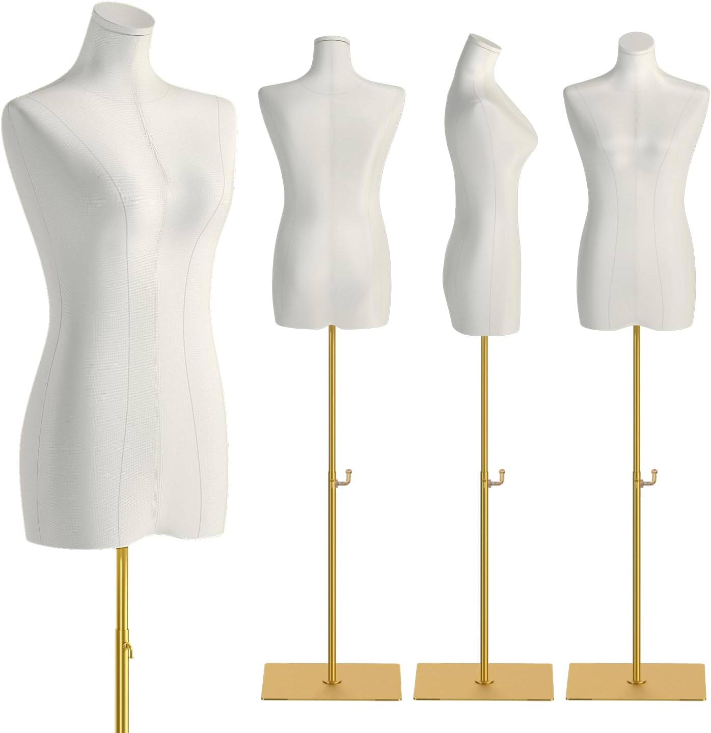 Female Mannequin Torso Sewing: Adjustable Height from 47.2 to 74.8 Inch Female Dress Form for Sewing and Clothing