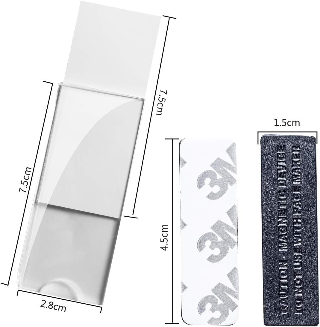 Magnetic Name Tags Kit, Magnetic Badge Holders w/ 3 Strong Neodymium Magnets, 3M Adhesive Tape, Clear Acrylic Mini