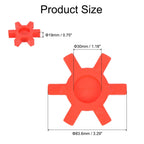 uxcell 5pcs L110 Jaw Coupling Insert, Urethane Flexible Solid Type Jaw Coupling Center Insert for L Jaw Coupling L-Jaw Coupler Set, Red