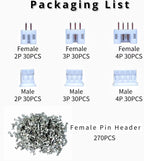 JST PH 2.0mm Connector Assortment Kit, 2.0mm Pitch Male and Female Housing Adapter Plug Terminal (PH2.0 450pcs)