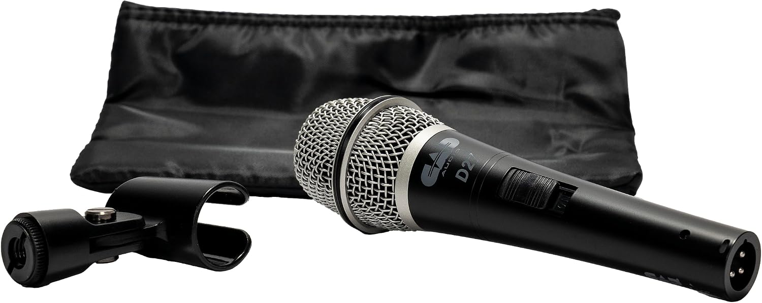 D27 Supercardioid Handheld Dynamic Microphone – QuietTouch On/Off Switch, Neodymium Capsule, Metal Construction