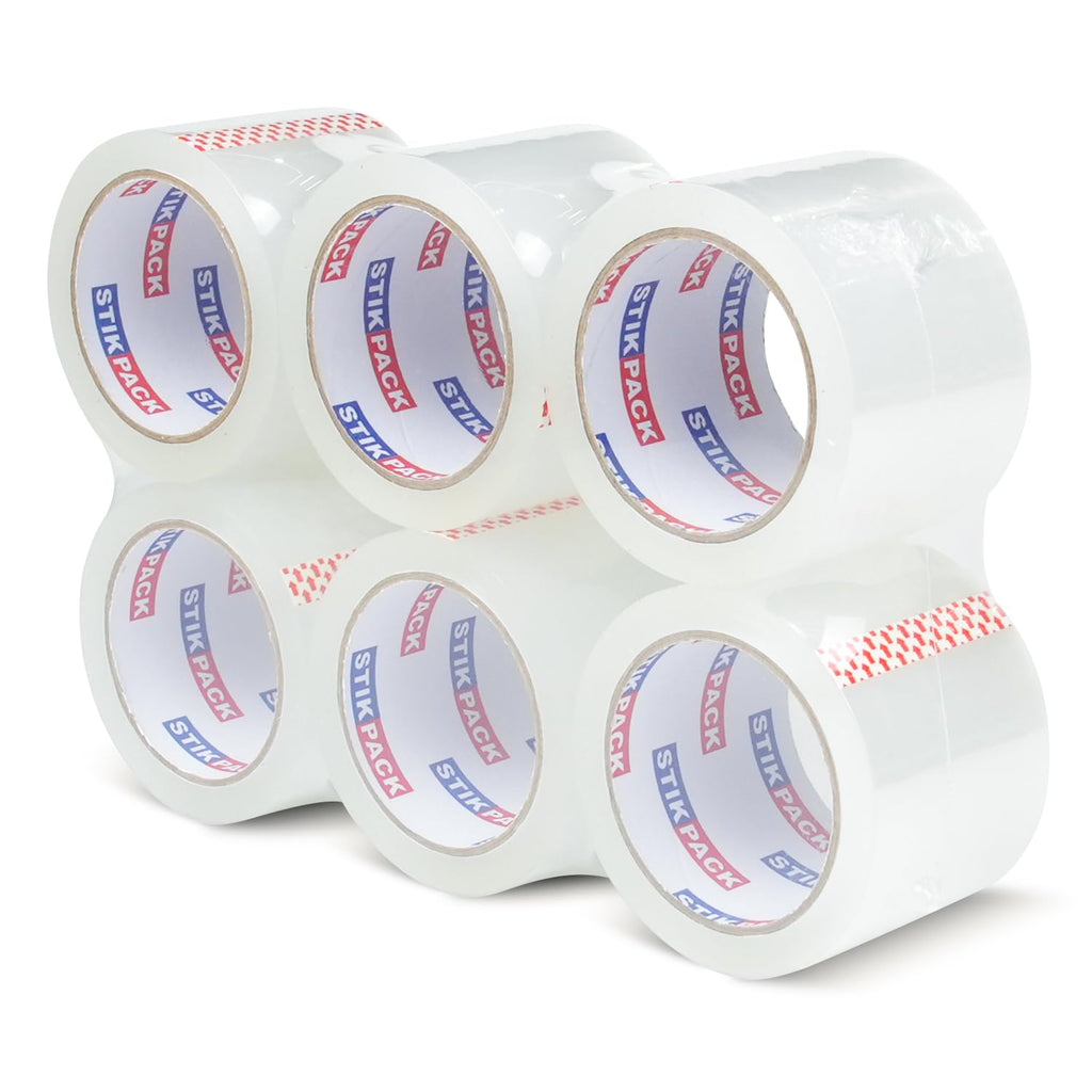 Wide Clear Packing Tape 6 Rolls, Total 360Y - 3 inch x 60 Yards, 2.4 mil Thick, 3 Inch Wide Transparent Packaging