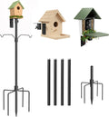 79 Inch Bird Feeder Pole Kit, 5-Prong Base, Hanging Hook
