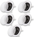 CS-IC83 8” 3-Way In Ceiling Home Theater Speaker System (White, 5 Speakers)