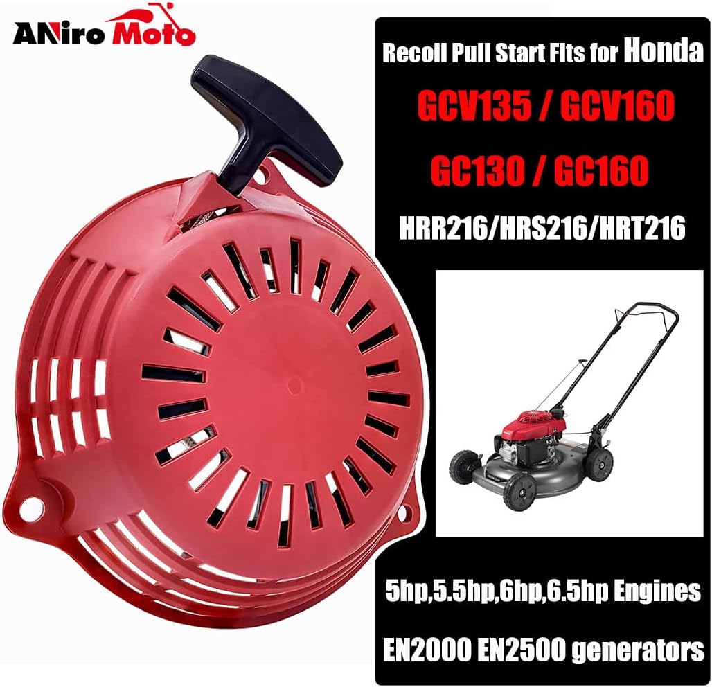 GCV160 Pull Start Recoil Starter Compatible with Honda GCV135 GCV160 EN2000 HRU19 GC135 GC160 Engine Lawn Mower Pressure Washer Parts