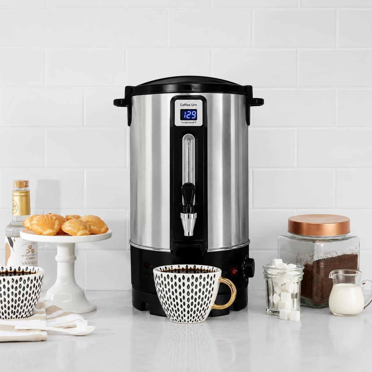 Commercial Coffee Urn 100 Cup Stainless Steel Coffee Maker
