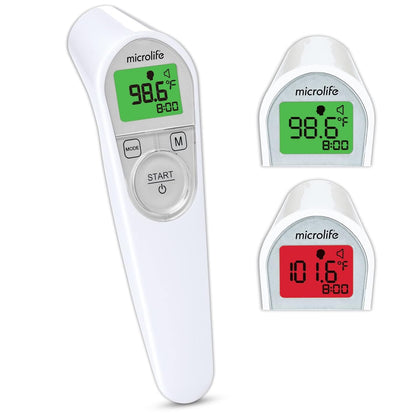 Non-Contact Forehead Thermometer, Digital Infrared No-Touch Thermometer (for Adults, Kids & Baby), Large Backlit LCD