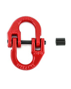 QWORK G80 Alloy Steel Hammerlock Coupling Link Connecting Link, 5/16", 4 Pack, Red, 4400 lbs Load Limit