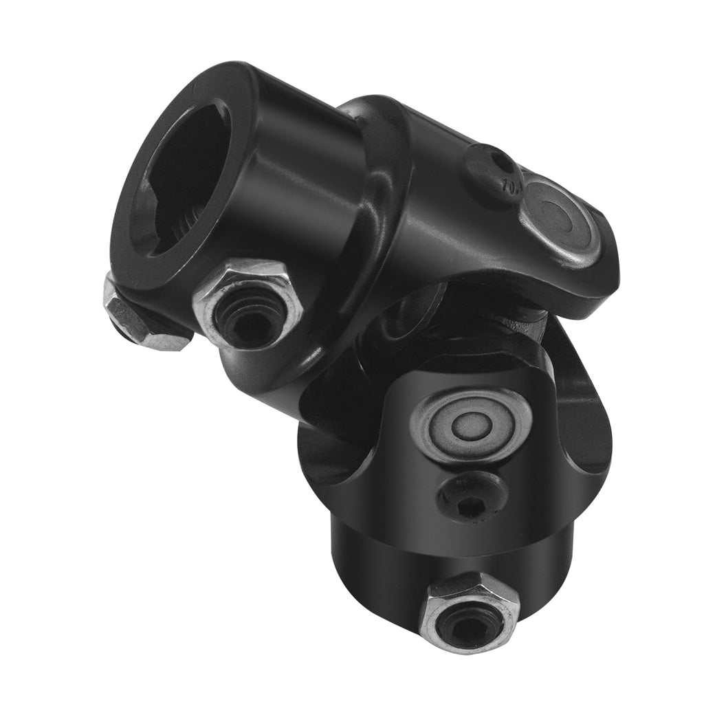 RABROPAR 3/4" 30 Spline X 3/4" DD Single Steering Shaft Universal U Joint Coupler Black