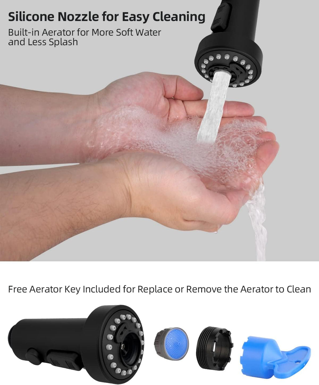 NSF/ANSI/CAN 61 & 372 Certified Kitchen Faucet Head Replacement