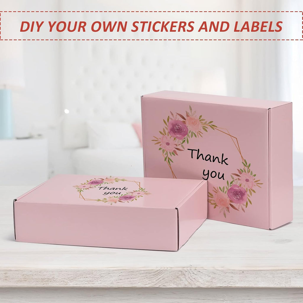 12x9x3 inches Shipping Boxes Set of 20, Pink Medium Corrugated Cardboard Gift Mailer Box