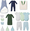 Bamboo Newborn Clothes Gift Set: 14-Piece Layette with Sleep Sack, Baby Essentials — Bamboo Lover Set
