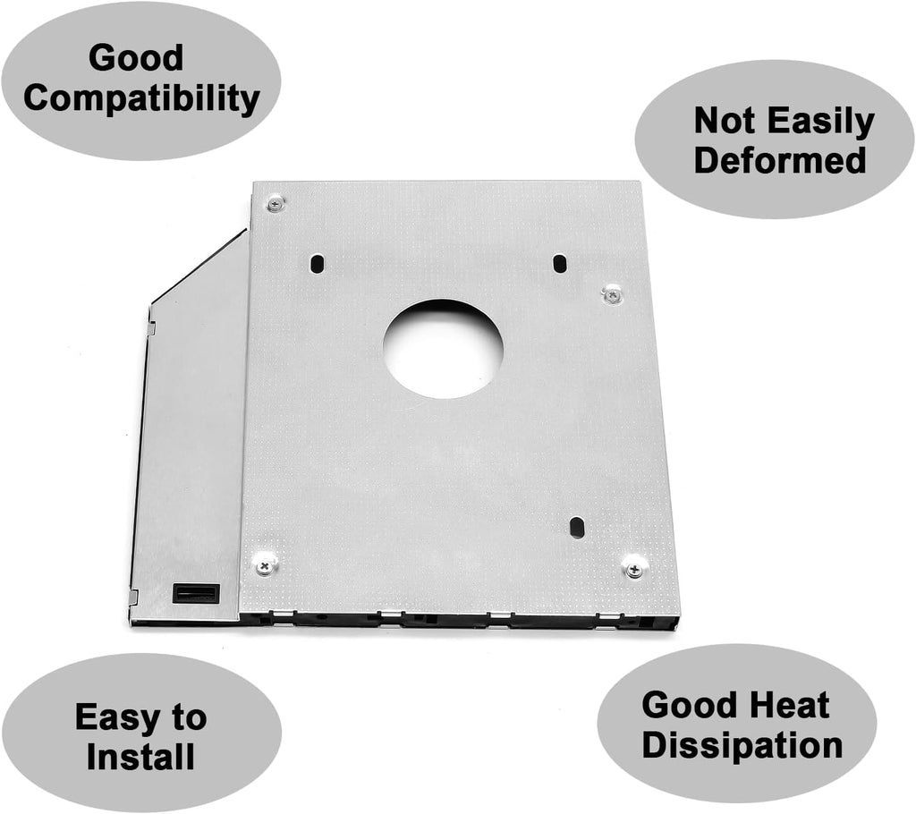 9.5mm SATA Hard Drive Caddy, 2nd HDD Adapter Case