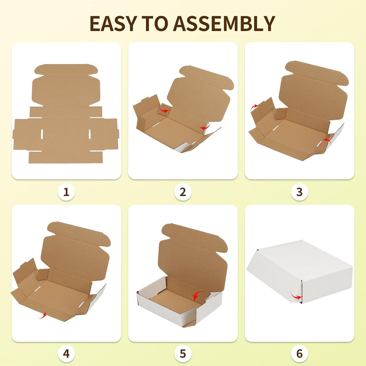 100 Pcs Shipping Boxes 5.91X3.94X1.57, White Corrugated Cardboard Box for Shipping Small Business, Gift Packing, Mailing