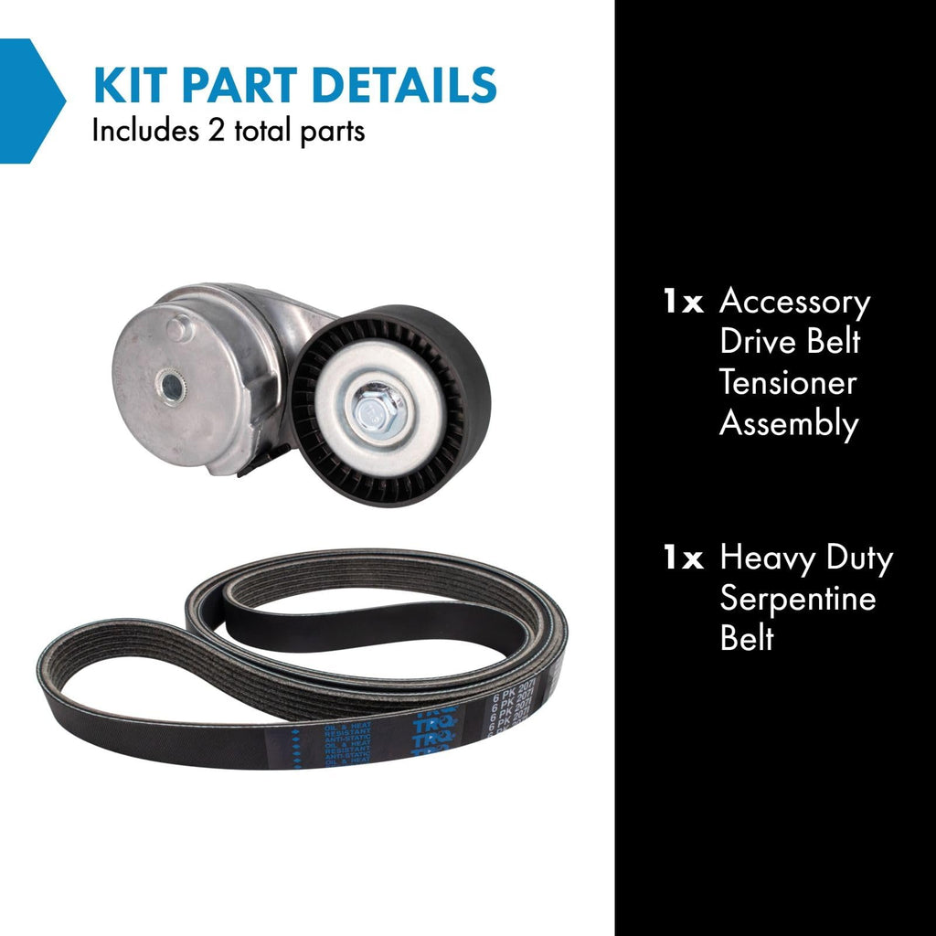 TRQ Serpentine Drive Belt Component Kit