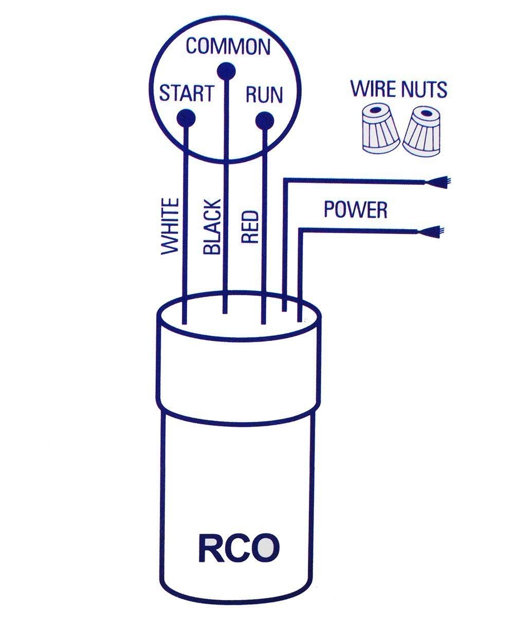 RCO410 3-in-1 Hard Start Capacitor Kit, 1/4-1/3 HP, 115VAC, 1 Pack | Combined Relay, Overload and Capacitor, Restores